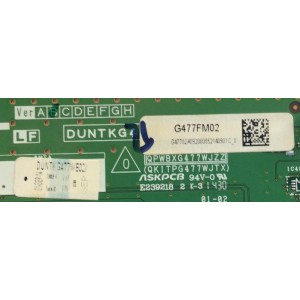 T-CON PARA TV SHARP / NUMERO DE PARTE DUNTG477WE02 / QPWBXG477WJZZ / QKITPG477WJTX / G477FM02  / PANEL JE695D3HC50R / LC-70LE660U